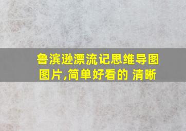 鲁滨逊漂流记思维导图图片,简单好看的 清晰